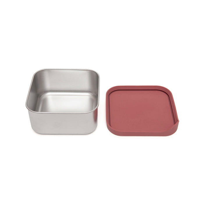 Stainless steel lunchbox Lucy mahogany rose