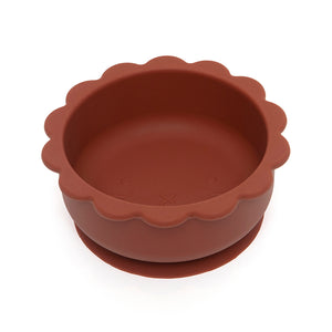 Silicone suction bowl lion baked clay