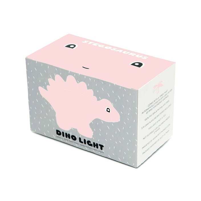Dino night light stegosaurus peach