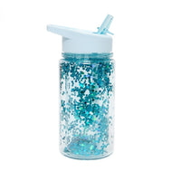 Drinking bottle glitter dusty aqua