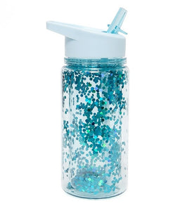 Drinking bottle glitter dusty aqua