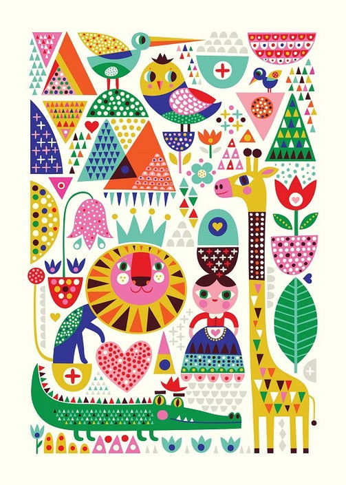 Poster Scandinavian Zoo 50 x 70 cm