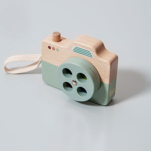 Wooden camera blue