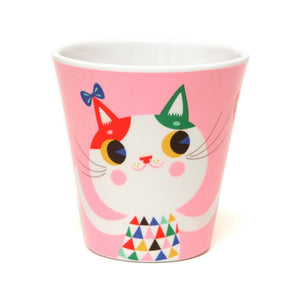 Melamine cup pink cats