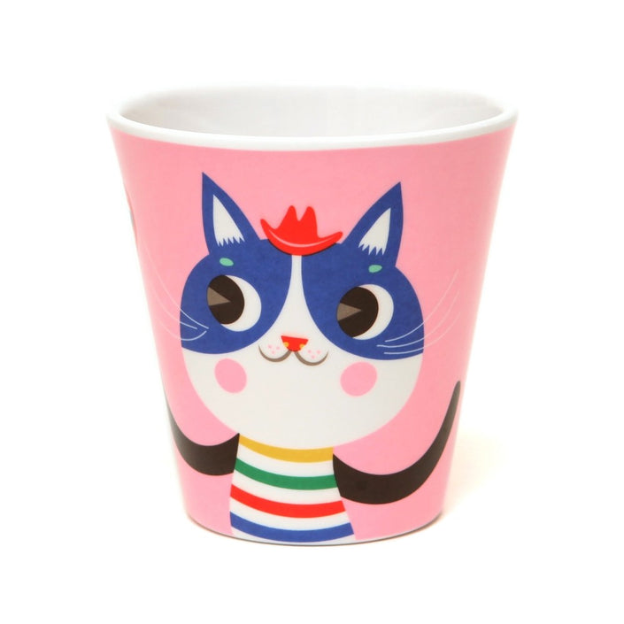 Melamine cup pink cats