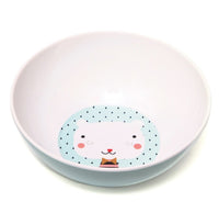 Melamine bowl bear drops light blue