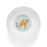 Melamine bowl leopard denim