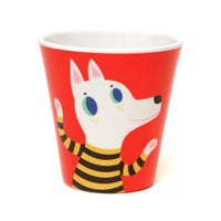 Melamine cup red wolf & dog