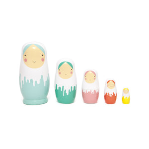 Nesting dolls dripped dolls