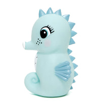 Seahorse night light blue