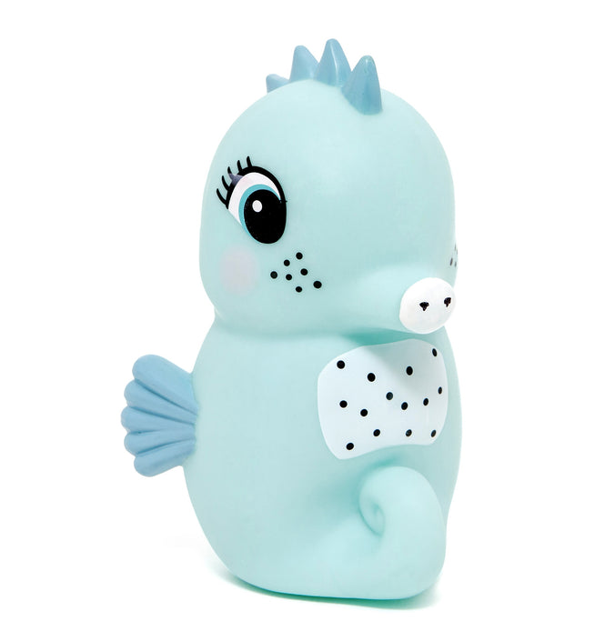 Seahorse night light blue