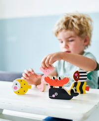 Wooden ocean stacker