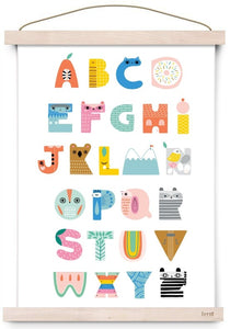 Poster ABC shaped characters 29.7 x 42 cm