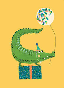 Postcard Party crocodile
