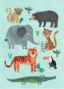 Postcard Wild animals