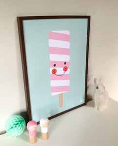 Poster Twister soft green 50 x 70 cm