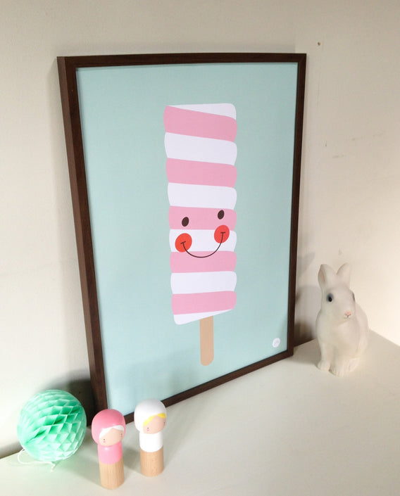 Poster Twister soft green 50 x 70 cm