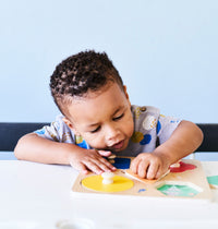 Wooden puzzle one day at the zoo