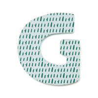 Wooden letter G - grass