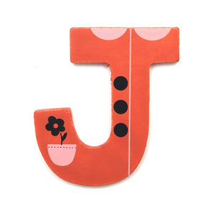 Wooden letter J - jacket
