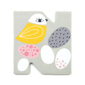 Wooden letter N - nest