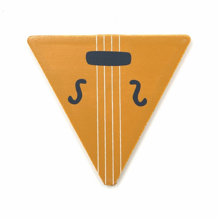 Wooden letter V - violin
