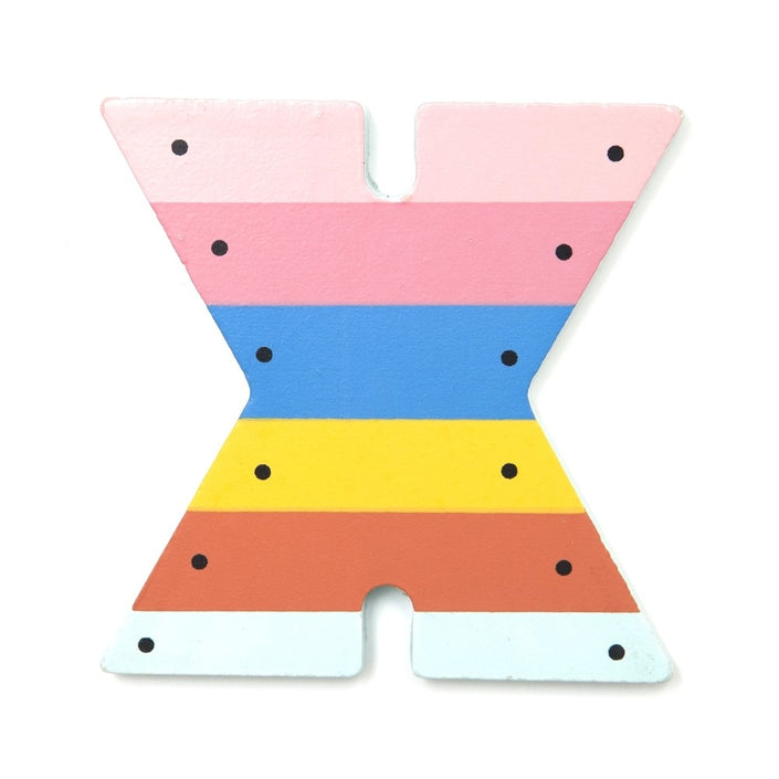 Wooden letter X - xylophone