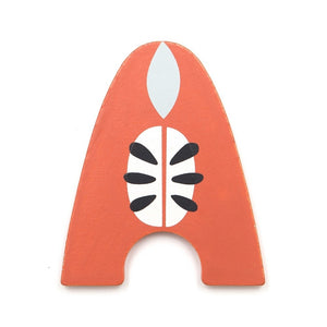 Wooden letter A - apple